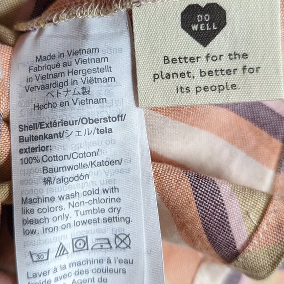 Madewell The Courier Button-Back Rainbow Stripe Shirt, Size XS - Picture 8 of 8